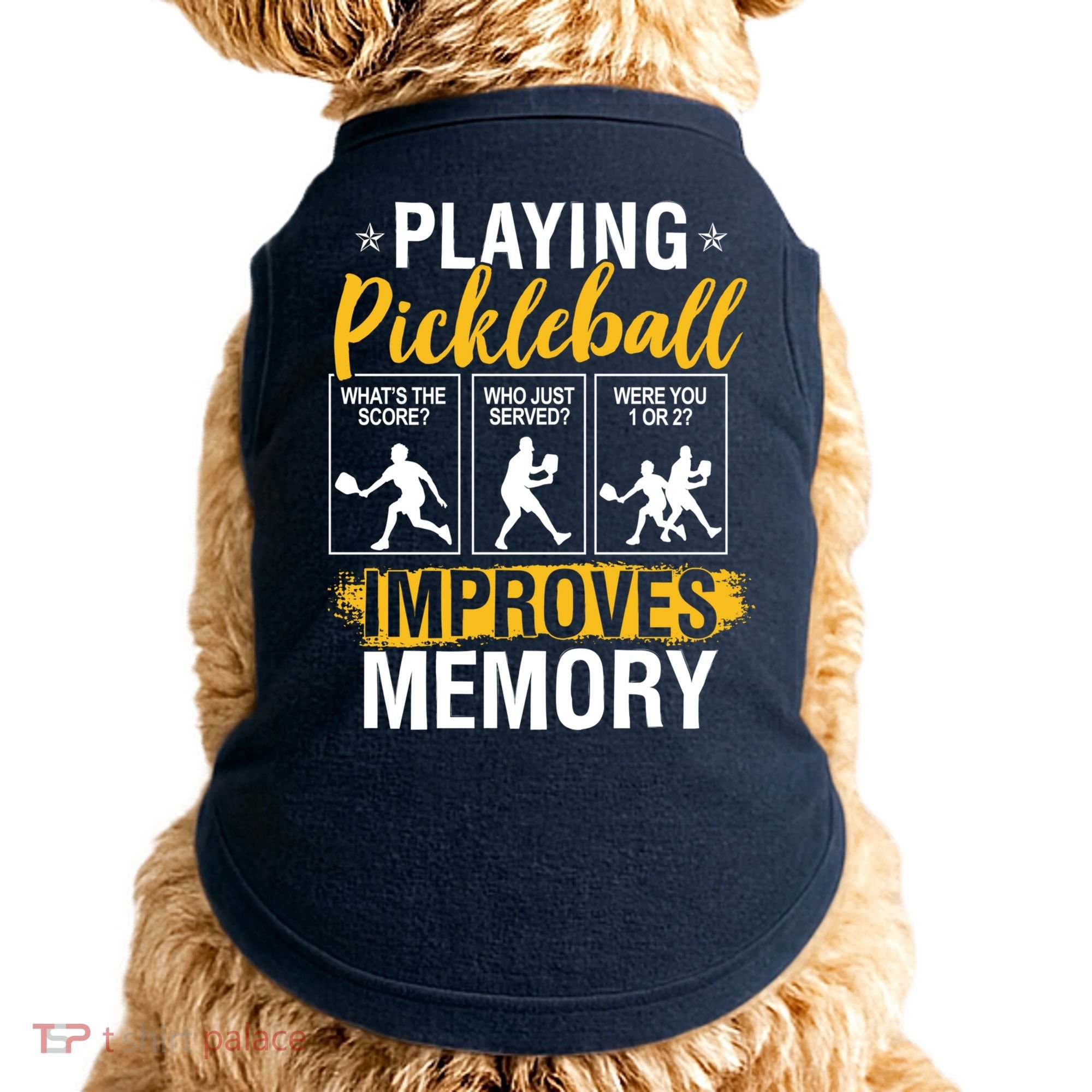 Funny Pickleball Memory Graphic Pickleball Player Doggie Tank
