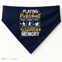 Funny Pickleball Memory Graphic Pickleball Player USA-Made Doggie Bandana thumb 0