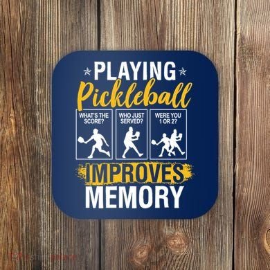 Funny Pickleball Memory Graphic Pickleball Player Coaster