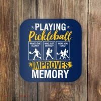 Funny Pickleball Memory Graphic Pickleball Player Coaster thumb 0