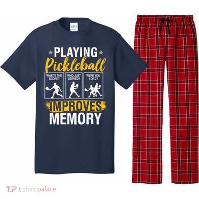 Funny Pickleball Memory Graphic Pickleball Player Pajama Set