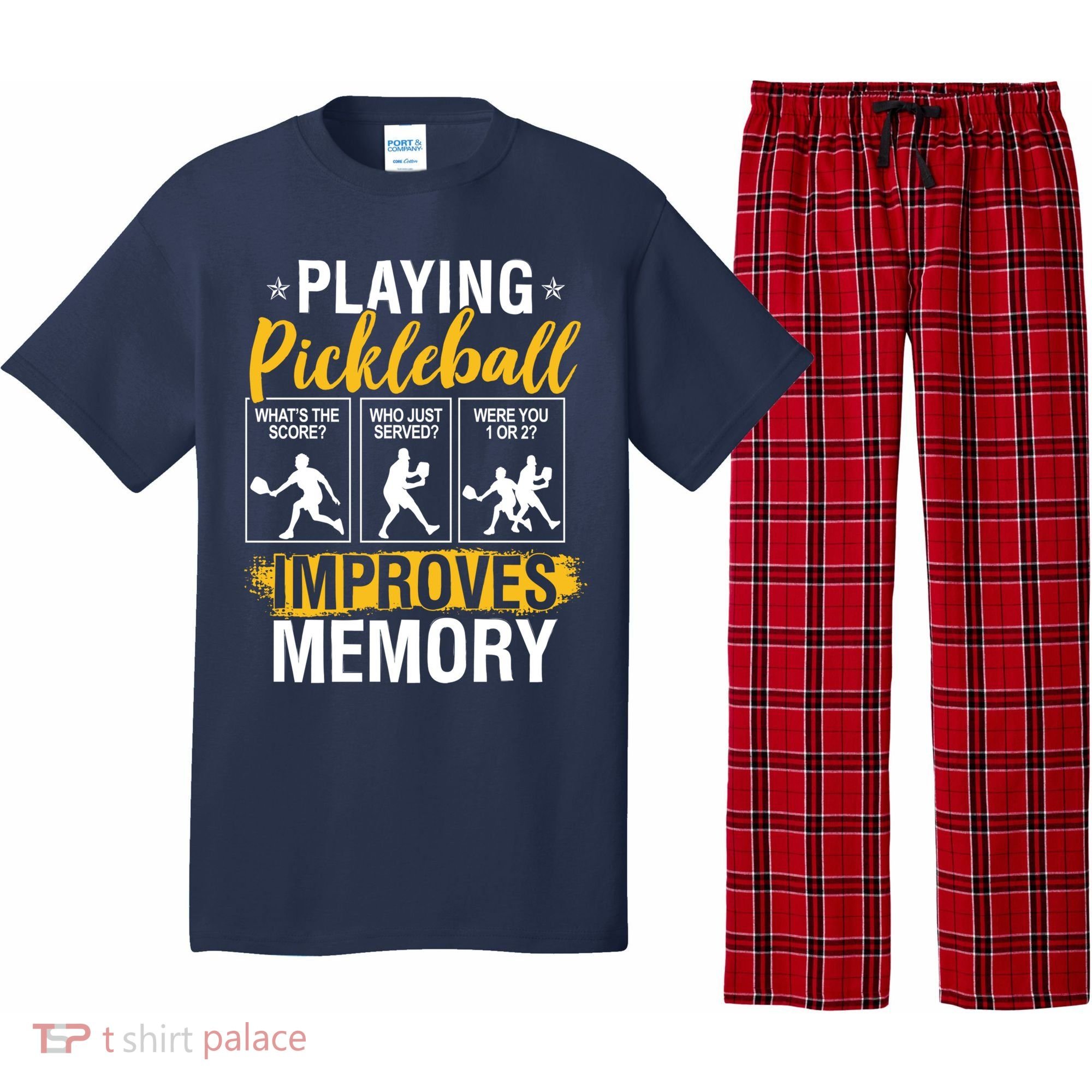 Funny Pickleball Memory Graphic Pickleball Player Pajama Set