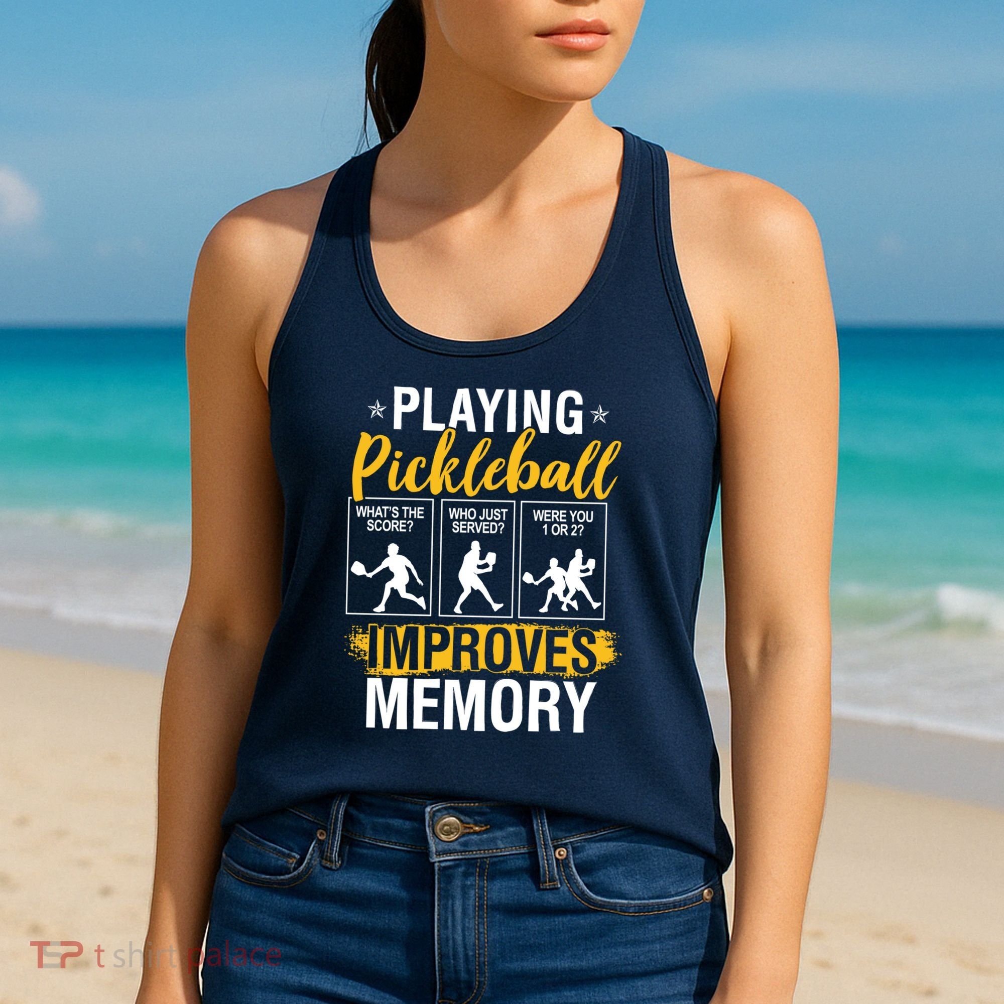Funny Pickleball Memory Graphic Pickleball Player Women's Tank Top