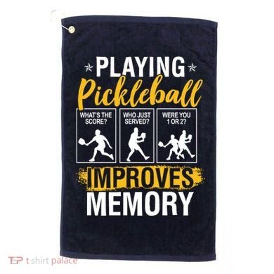 Funny Pickleball Memory Graphic Pickleball Player Golf Towel