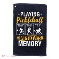 Funny Pickleball Memory Graphic Pickleball Player Golf Towel thumb 0