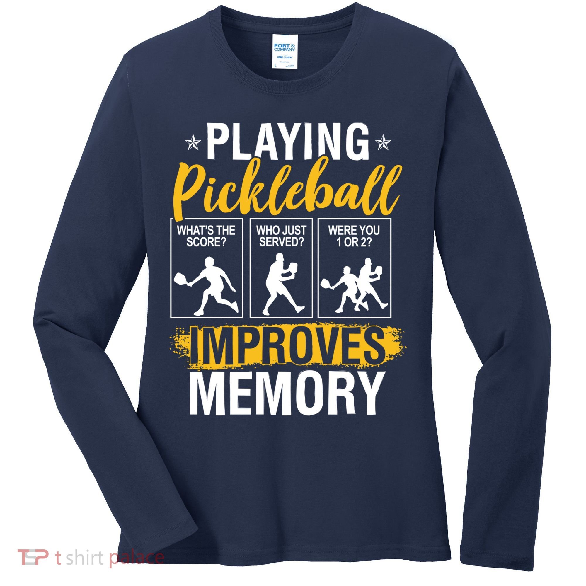 Funny Pickleball Memory Graphic Pickleball Player Women's Long Sleeve Shirt