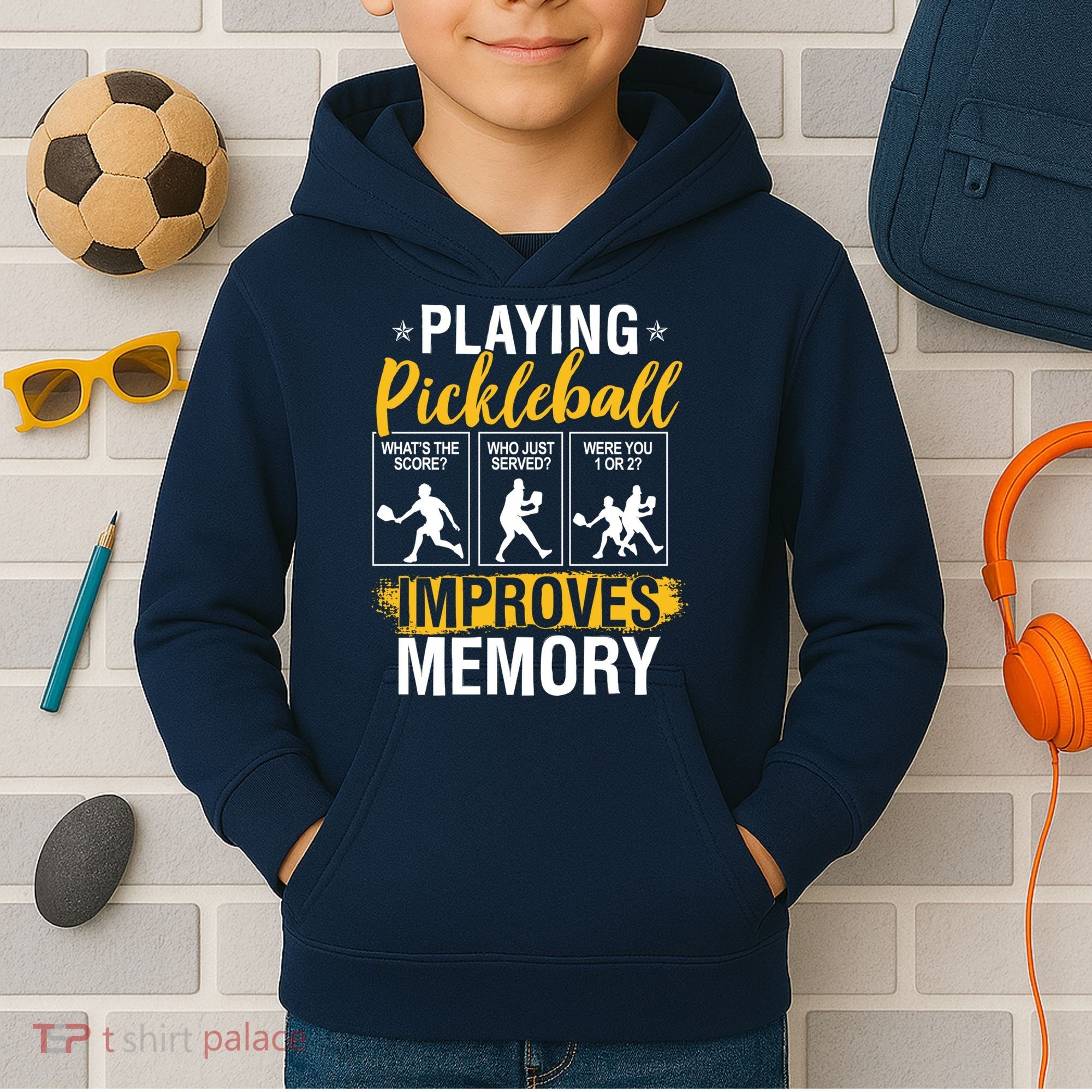Funny Pickleball Memory Graphic Pickleball Player Kids Hoodie