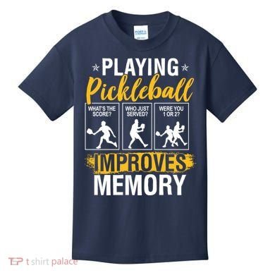 Funny Pickleball Memory Graphic Pickleball Player Kids T-Shirt