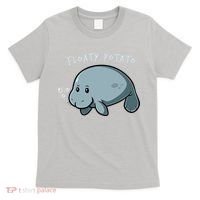 Floaty Potato Manatee Chubby Mermaid Funny Sea Cow Animal T-Shirt thumb 0