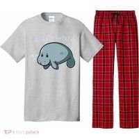 Floaty Potato Manatee Chubby Mermaid Funny Sea Cow Animal Pajama Set thumb 0