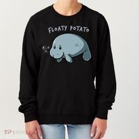 Floaty Potato Manatee Chubby Mermaid Funny Sea Cow Animal Women's Sweatshirt thumb 0