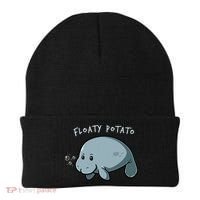 Floaty Potato Manatee Chubby Mermaid Funny Sea Cow Animal Beanie thumb 0
