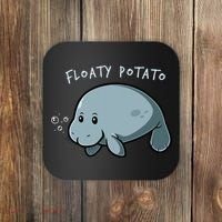 Floaty Potato Manatee Chubby Mermaid Funny Sea Cow Animal Coaster thumb 0