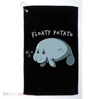 Floaty Potato Manatee Chubby Mermaid Funny Sea Cow Animal Golf Towel thumb 0