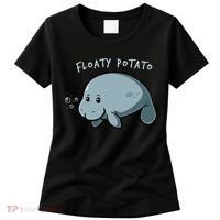 Floaty Potato Manatee Chubby Mermaid Funny Sea Cow Animal Women's T-Shirt thumb 0