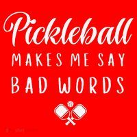 Funny Pickleball Makes Me Say Bad Words Pickleball Players Santa Hat thumb 1