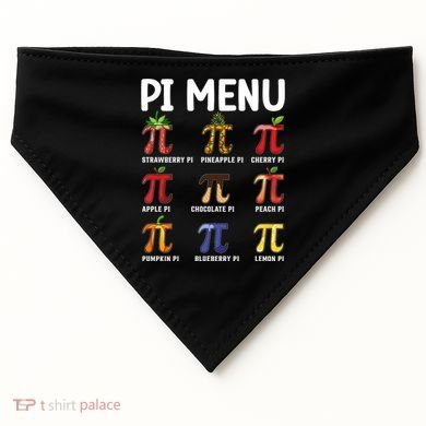Funny Pi Menu Pi Day USA-Made Doggie Bandana