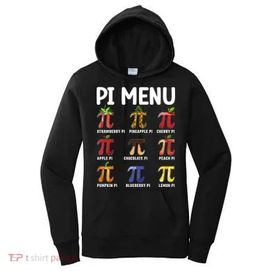 Funny Pi Menu Pi Day Women's Hoodie