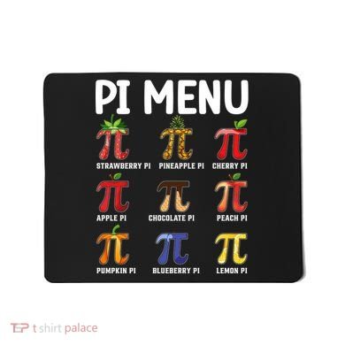 Funny Pi Menu Pi Day Mousepad