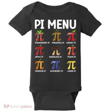 Funny Pi Menu Pi Day Baby Bodysuit