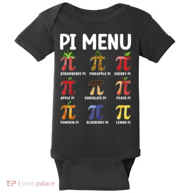 Funny Pi Menu Pi Day Baby Bodysuit