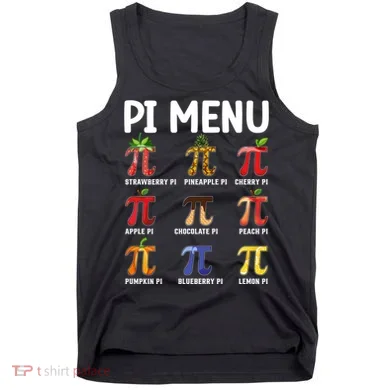 Funny Pi Menu Pi Day Tank Top