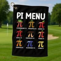 Funny Pi Menu Pi Day Golf Towel thumb 1