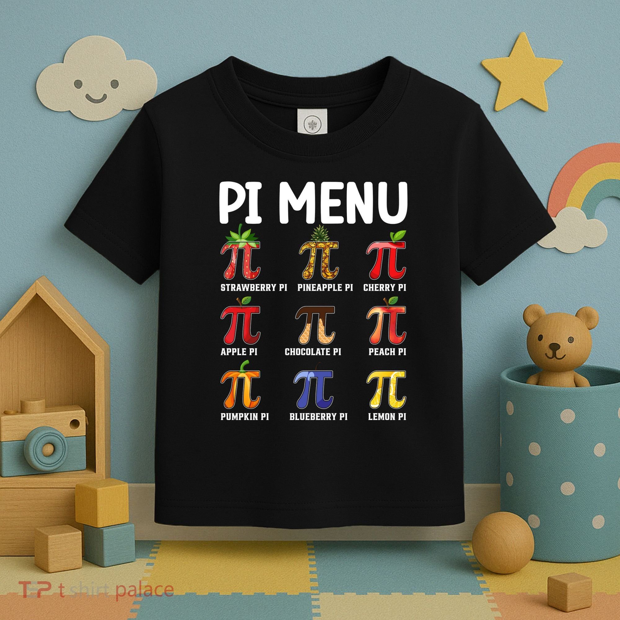 Funny Pi Menu Pi Day Toddler T-Shirt