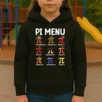 Funny Pi Menu Pi Day Kids Hoodie thumb 3