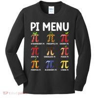 Funny Pi Menu Pi Day Kids Long Sleeve Shirt thumb 0