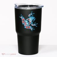 Frog Pacific Northwest Native American Indian Style Blue Red Tumbler thumb 0