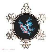 Frog Pacific Northwest Native American Indian Style Blue Red Ornament thumb 0