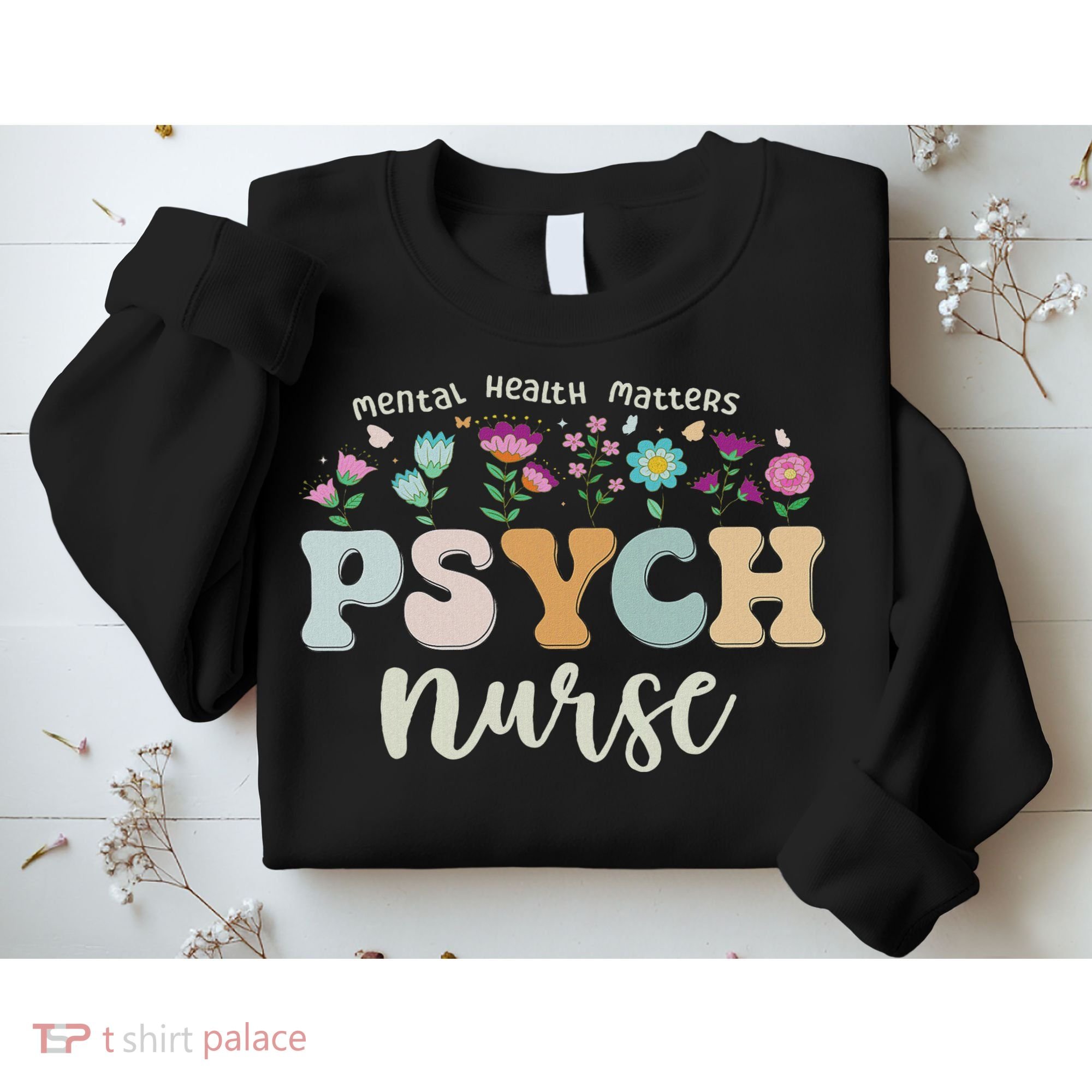 Funny Psychiatric Nurse Rn Cute Psych Nurse Squad Pmhnp Sweatshirt