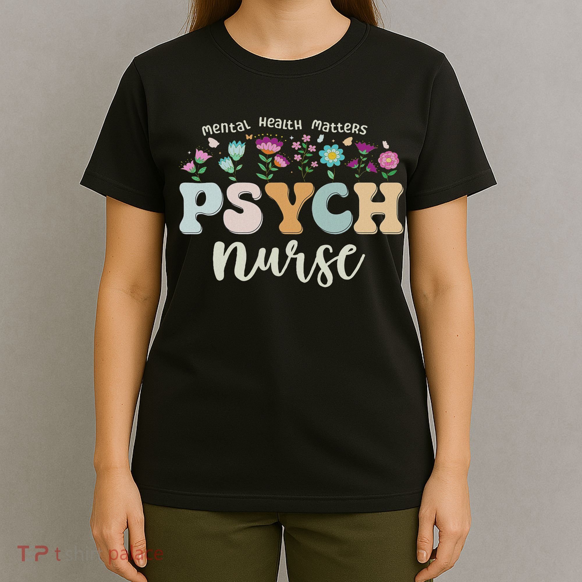 Funny Psychiatric Nurse Rn Cute Psych Nurse Squad Pmhnp T-Shirt