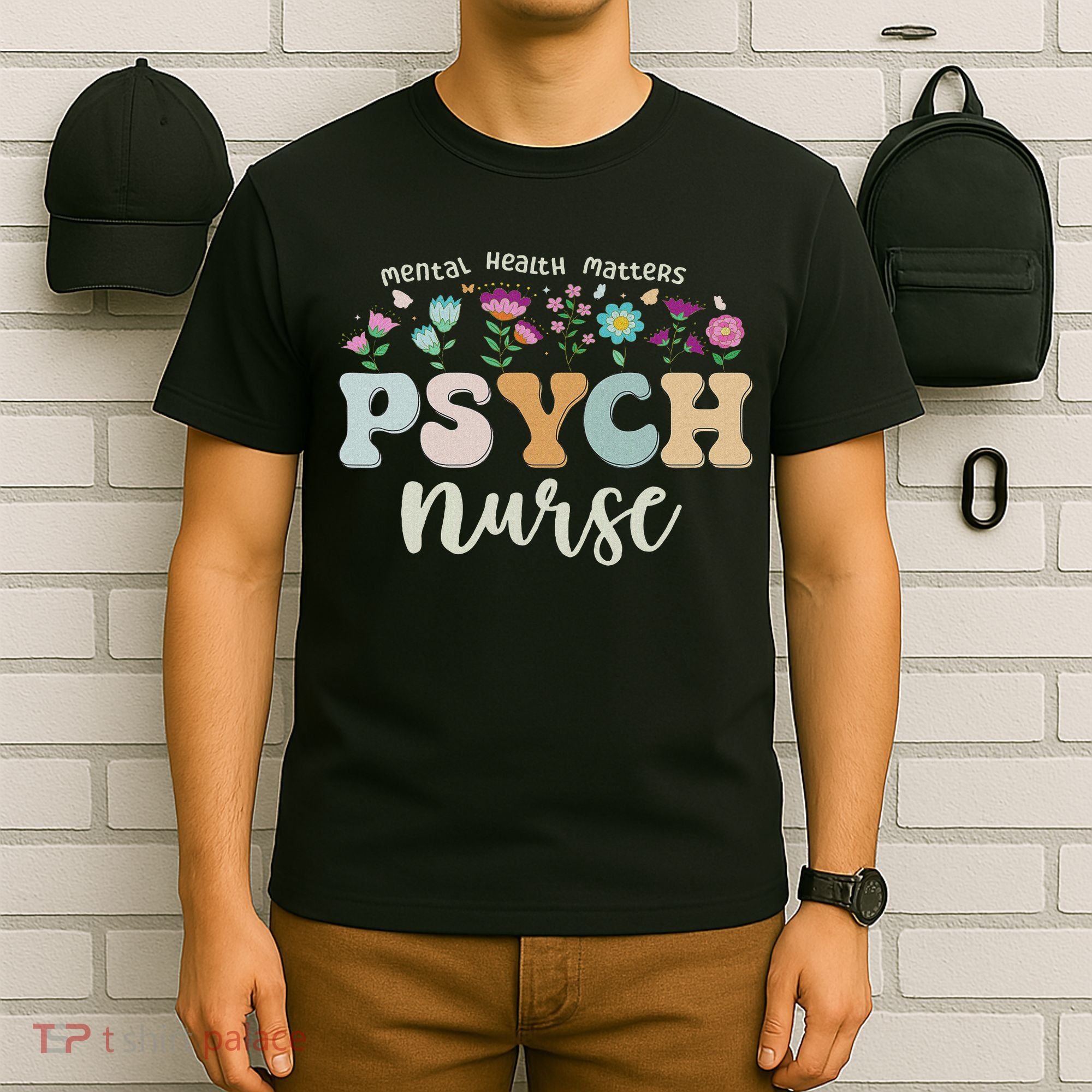 Funny Psychiatric Nurse Rn Cute Psych Nurse Squad Pmhnp T-Shirt