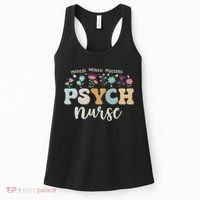 Funny Psychiatric Nurse Rn Cute Psych Nurse Squad Pmhnp Women's Tank Top thumb 0