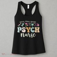 Funny Psychiatric Nurse Rn Cute Psych Nurse Squad Pmhnp Women's Tank Top thumb 3
