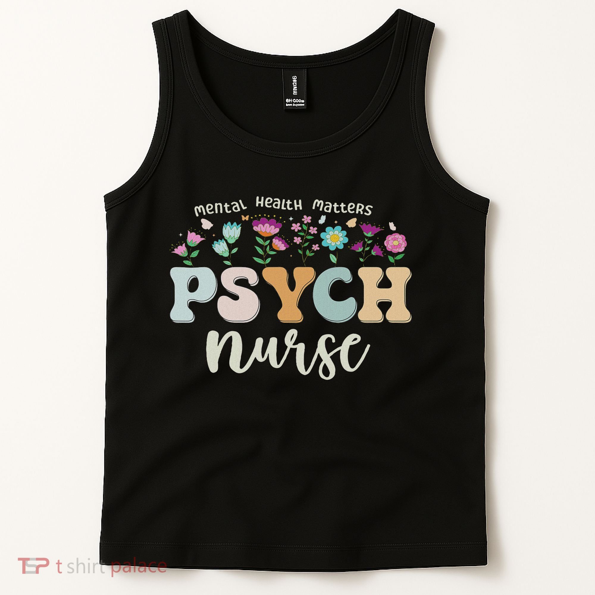 Funny Psychiatric Nurse Rn Cute Psych Nurse Squad Pmhnp Tank Top
