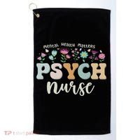 Funny Psychiatric Nurse Rn Cute Psych Nurse Squad Pmhnp Golf Towel thumb 0