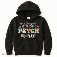 Funny Psychiatric Nurse Rn Cute Psych Nurse Squad Pmhnp Kids Hoodie thumb 0