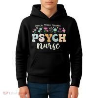Funny Psychiatric Nurse Rn Cute Psych Nurse Squad Pmhnp Kids Hoodie thumb 4