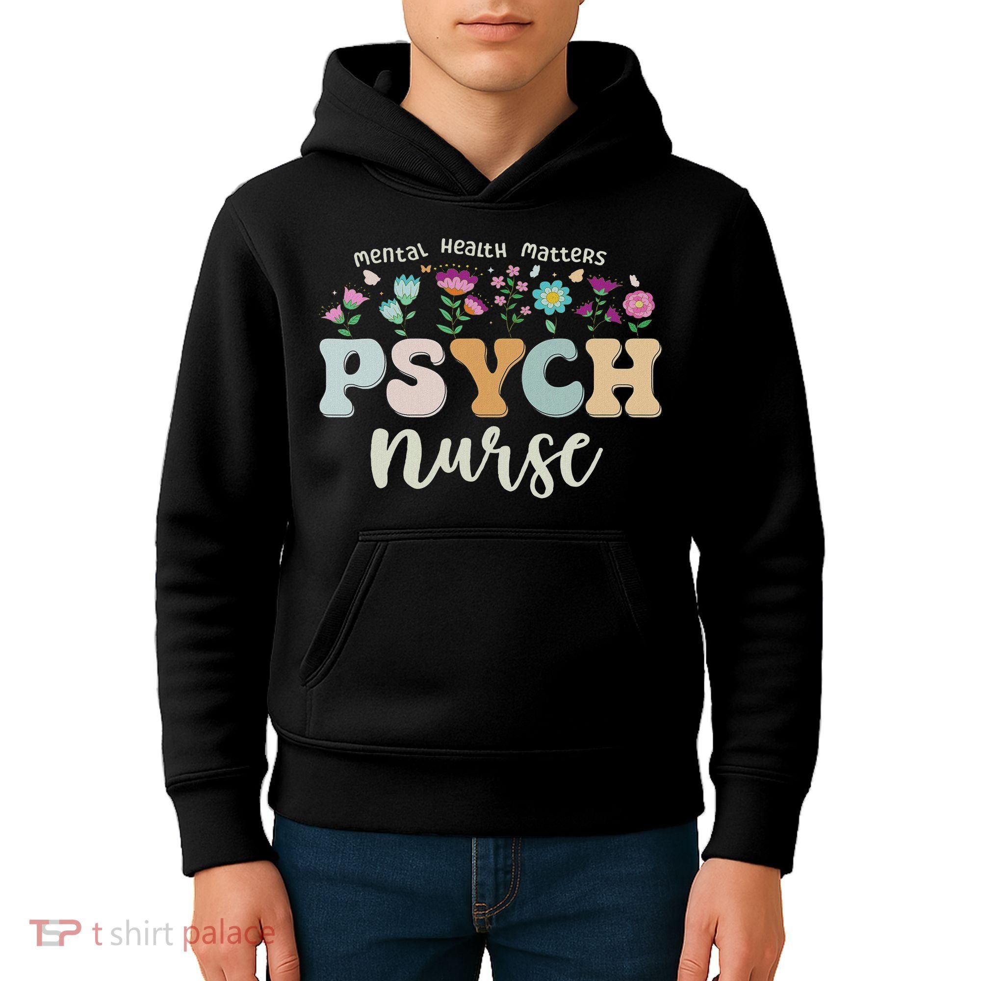Funny Psychiatric Nurse Rn Cute Psych Nurse Squad Pmhnp Kids Hoodie