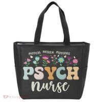 Funny Psychiatric Nurse Rn Cute Psych Nurse Squad Pmhnp Tote Bag thumb 0