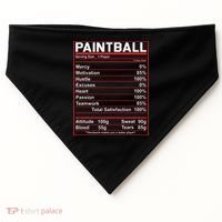 Funny Paintball Nutrition Facts USA-Made Doggie Bandana thumb 0