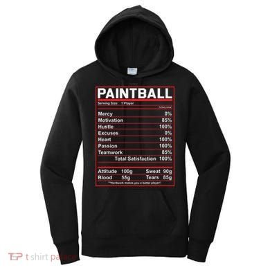 Funny Paintball Nutrition Facts Women's Hoodie