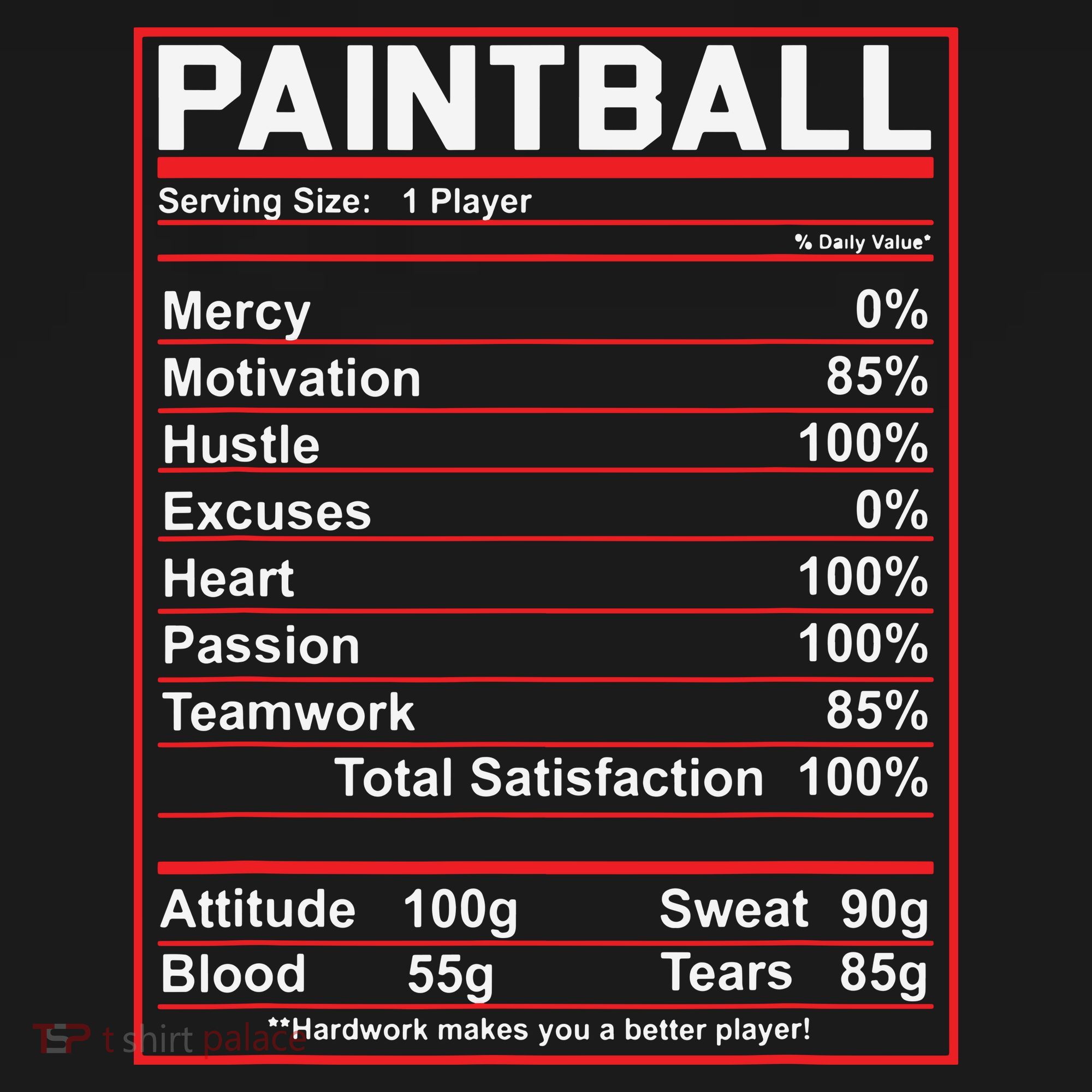 Funny Paintball Nutrition Facts Women's Hoodie