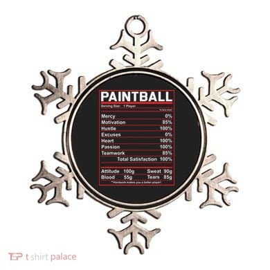 Funny Paintball Nutrition Facts Ornament