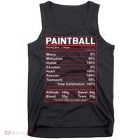 Funny Paintball Nutrition Facts Tank Top thumb 0