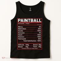 Funny Paintball Nutrition Facts Tank Top thumb 2