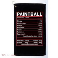 Funny Paintball Nutrition Facts Golf Towel thumb 0